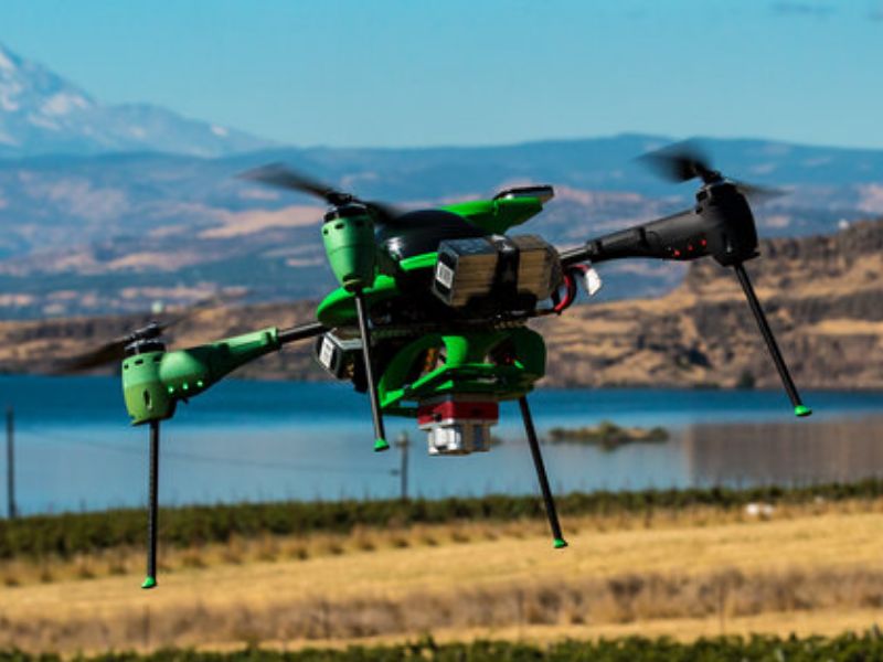 Green Drone In Flight 04